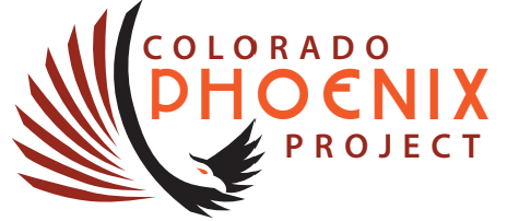 Phoenix bird embedded into a logo for the Colorado Phoenix Project